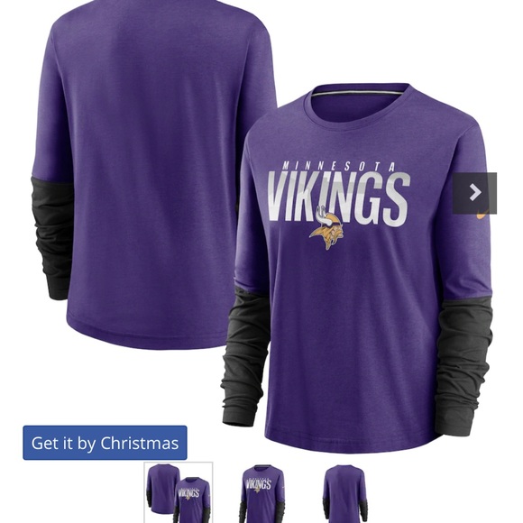 Women's Minnesota Vikings Nike Purple City Mascot Breathe Long Sleeve T-Shirt - Picture 2 of 3